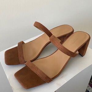 Banana Republic Double Strapped Block Heeled Sandals